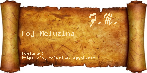 Foj Meluzina névjegykártya